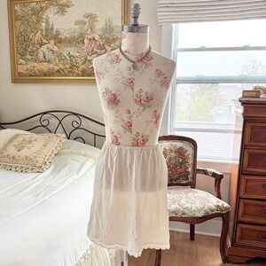 60s vintage white half slip size medium